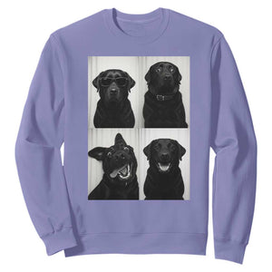 Funny Black Lab Sweatshirt Photobooth Selfie Dog Mom Gift TS12 Violet Print Your Wear