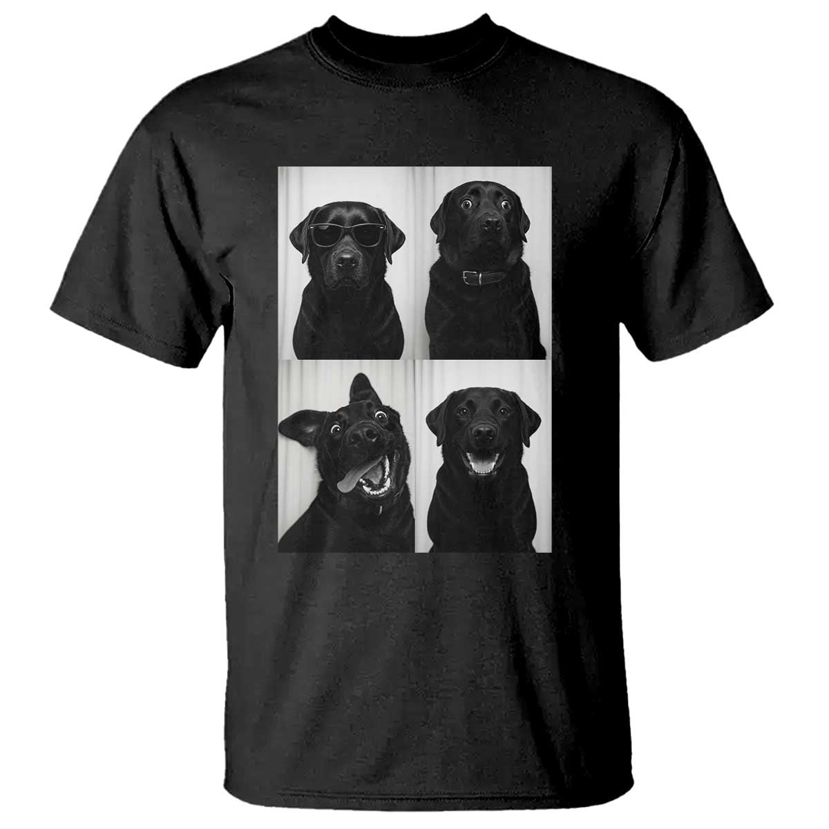 Funny Black Lab T Shirt Photobooth Selfie Dog Mom Gift TS12 Black Print Your Wear