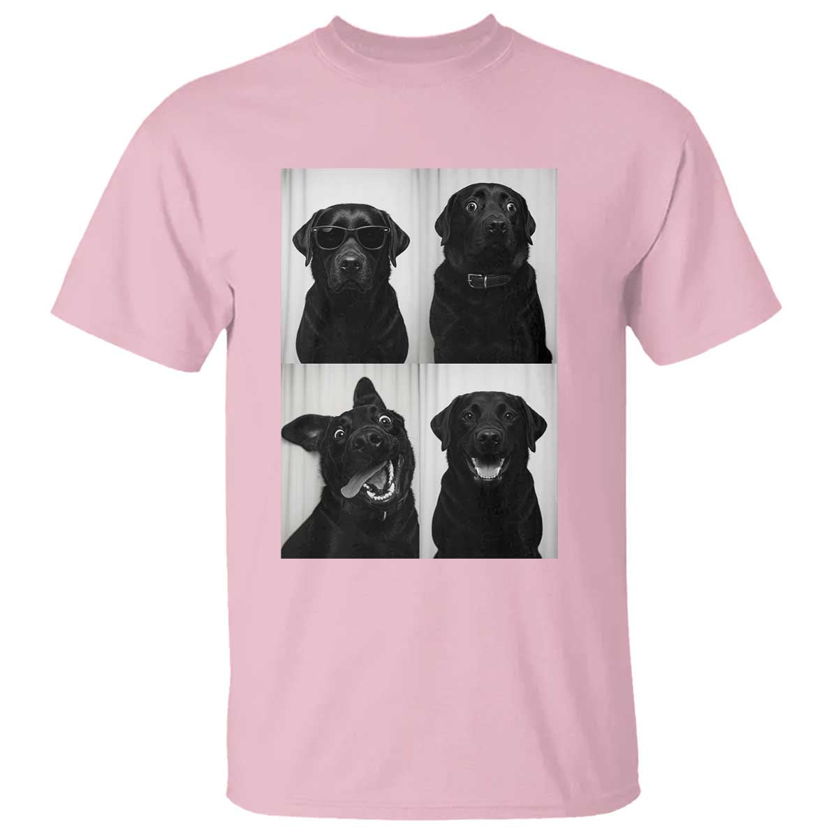Funny Black Lab T Shirt Photobooth Selfie Dog Mom Gift TS12 Light Pink Print Your Wear