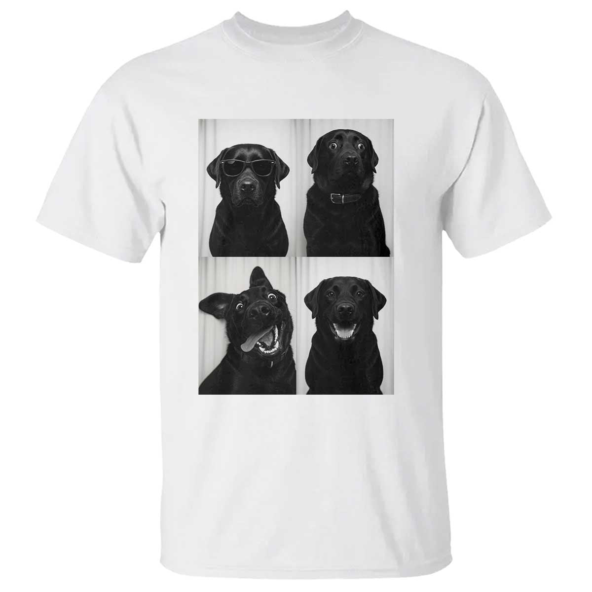 Funny Black Lab T Shirt Photobooth Selfie Dog Mom Gift TS12 White Print Your Wear
