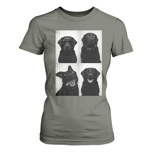 Funny Black Lab T Shirt For Women Photobooth Selfie Dog Mom Gift TS12 Military Green Print Your Wear