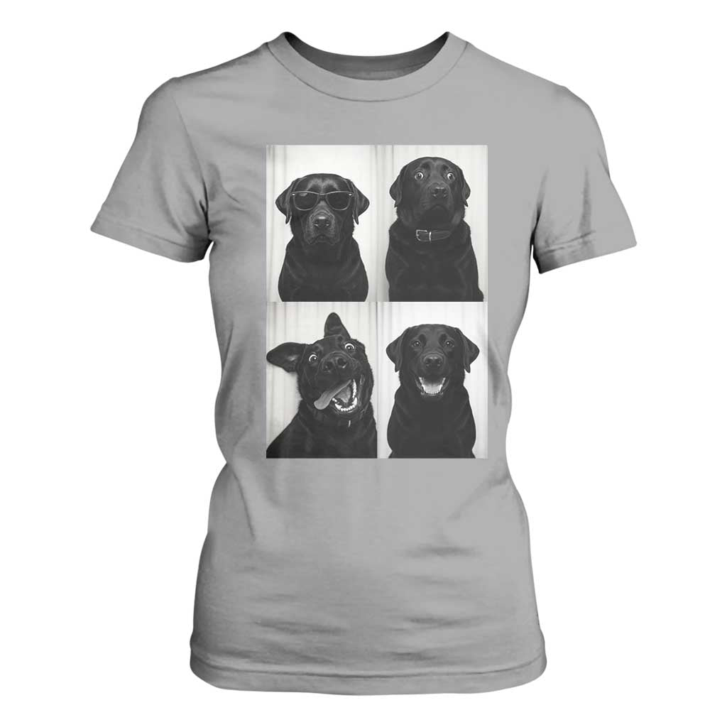 Funny Black Lab T Shirt For Women Photobooth Selfie Dog Mom Gift TS12 Sport Gray Print Your Wear