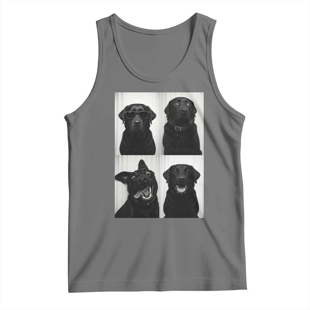 Funny Black Lab Tank Top Photobooth Selfie Dog Mom Gift TS12 Black Heather Print Your Wear