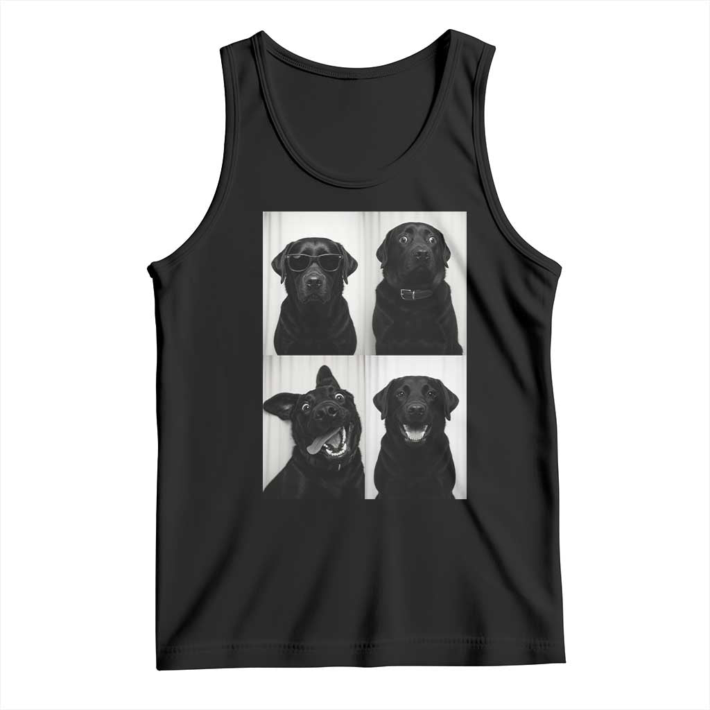 Funny Black Lab Tank Top Photobooth Selfie Dog Mom Gift TS12 Black Print Your Wear