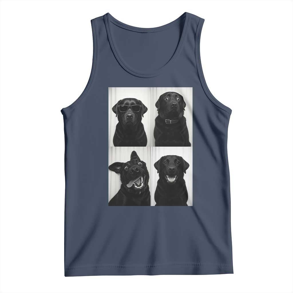 Funny Black Lab Tank Top Photobooth Selfie Dog Mom Gift TS12 Navy Print Your Wear