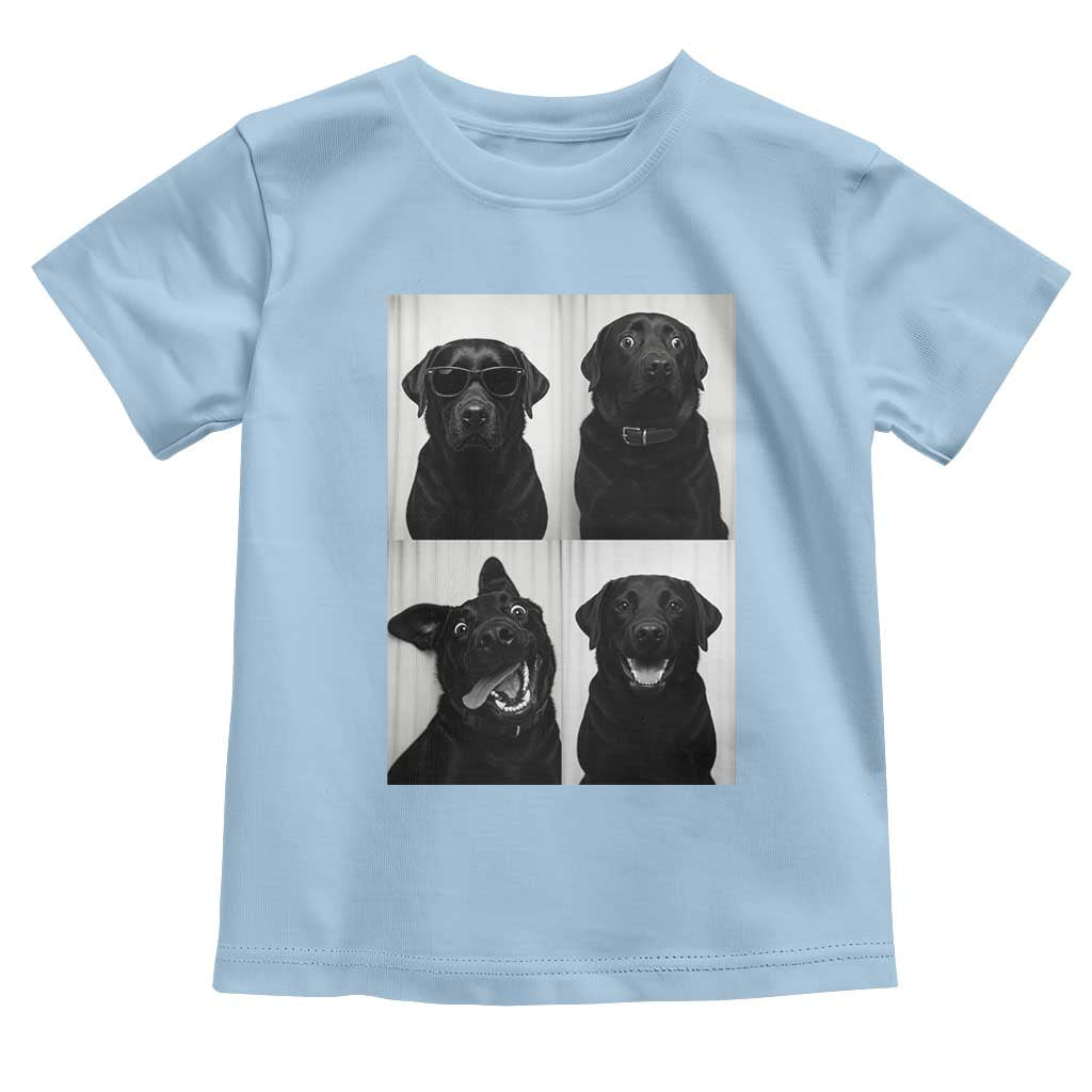 Funny Black Lab Toddler T Shirt Photobooth Selfie Dog Mom Gift TS12 Light Blue Print Your Wear