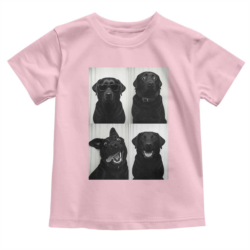 Funny Black Lab Toddler T Shirt Photobooth Selfie Dog Mom Gift TS12 Light Pink Print Your Wear
