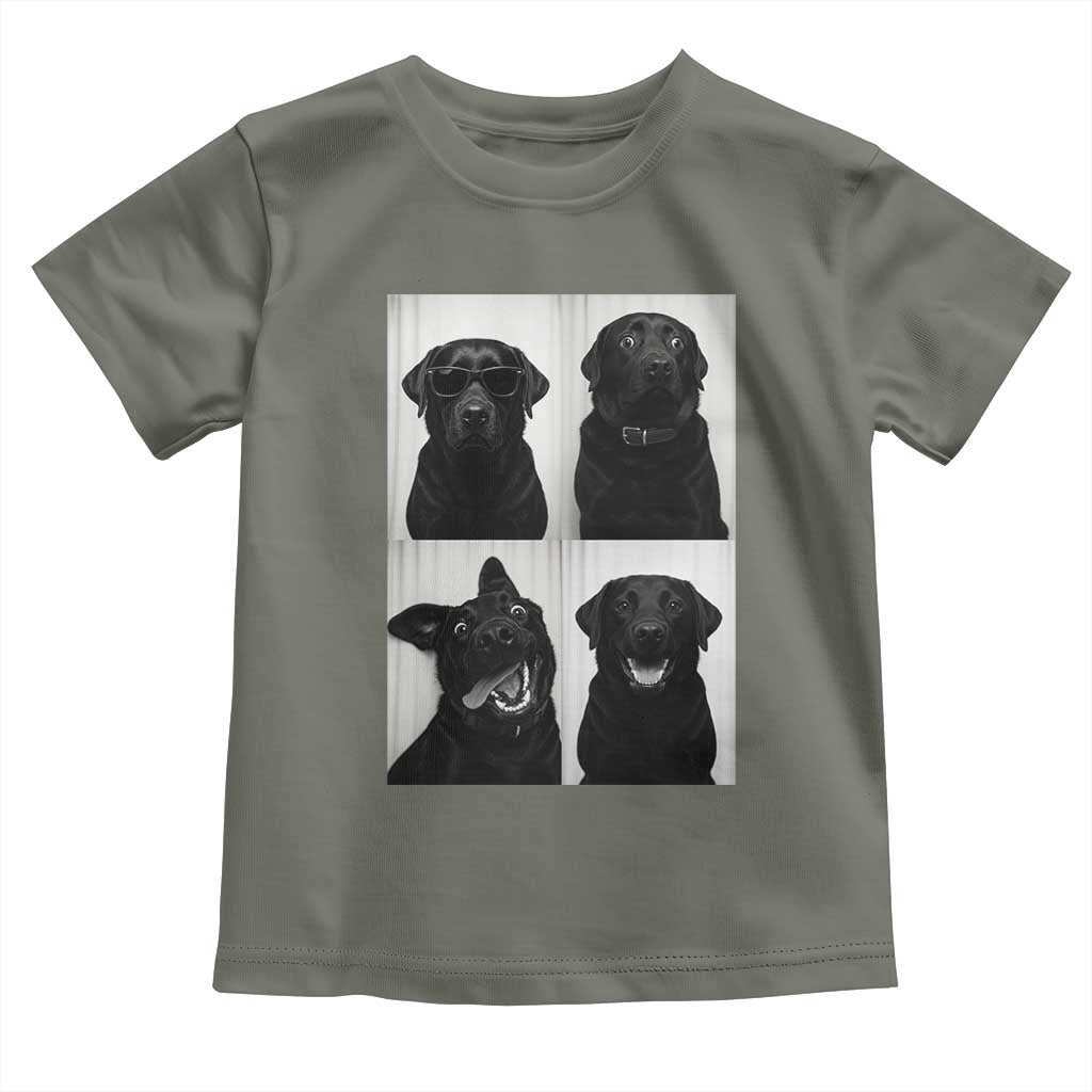 Funny Black Lab Toddler T Shirt Photobooth Selfie Dog Mom Gift TS12 Military Green Print Your Wear