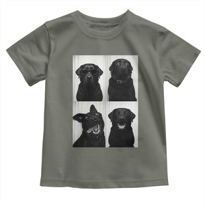 Funny Black Lab Toddler T Shirt Photobooth Selfie Dog Mom Gift TS12 Military Green Print Your Wear