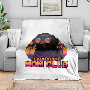 Funny Black Labrador Throw Blanket Dog Mom Retro Sunset Gift TS12 Print Your Wear