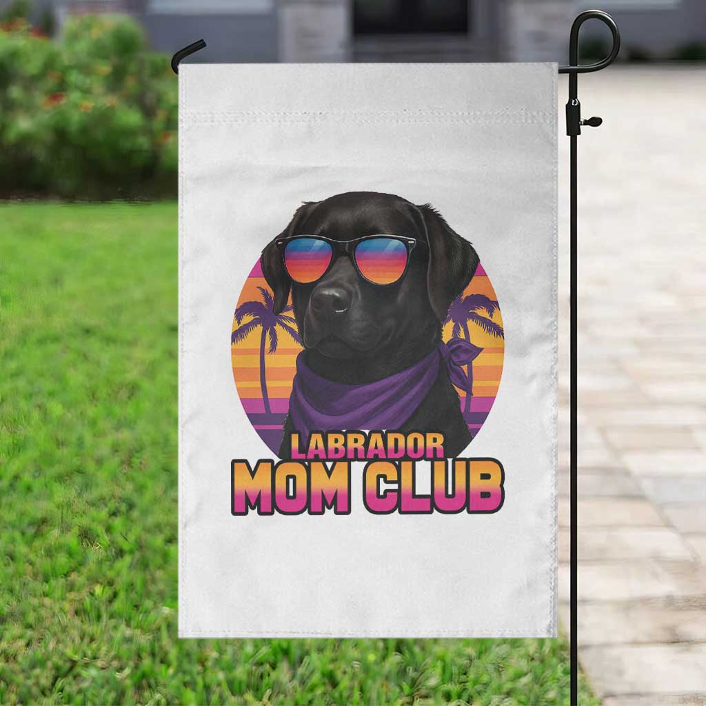 Funny Black Labrador Garden Flag Dog Mom Retro Sunset Gift TS12 Print Your Wear