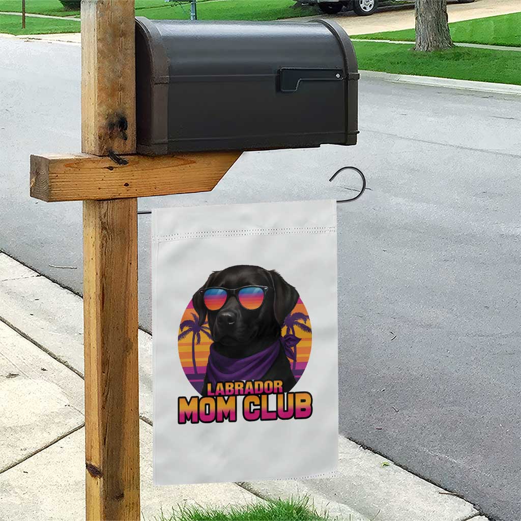 Funny Black Labrador Garden Flag Dog Mom Retro Sunset Gift TS12 Print Your Wear