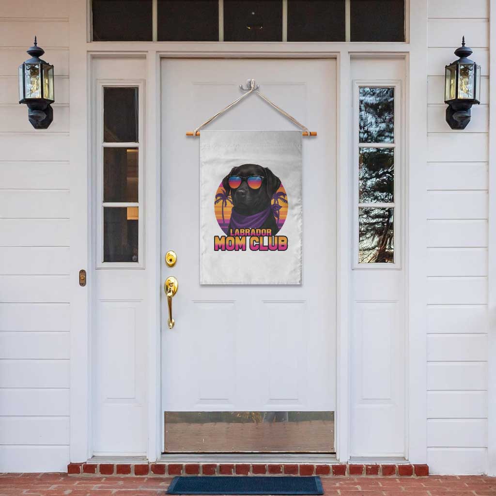 Funny Black Labrador Garden Flag Dog Mom Retro Sunset Gift TS12 Print Your Wear