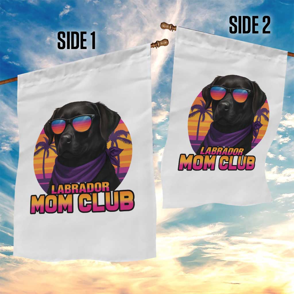Funny Black Labrador Garden Flag Dog Mom Retro Sunset Gift TS12 Print Your Wear