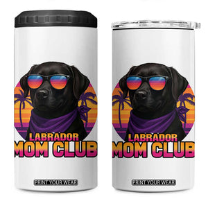 Funny Black Labrador 4 in 1 Can Cooler Tumbler Dog Mom Retro Sunset Gift TS12 One Size: 16 oz White Print Your Wear