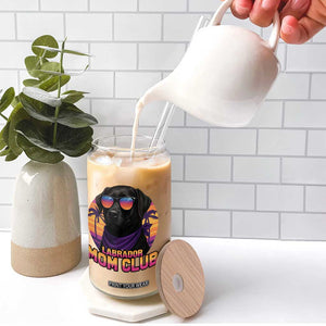 Funny Black Labrador Glass Can Dog Mom Retro Sunset Gift TS12 Print Your Wear