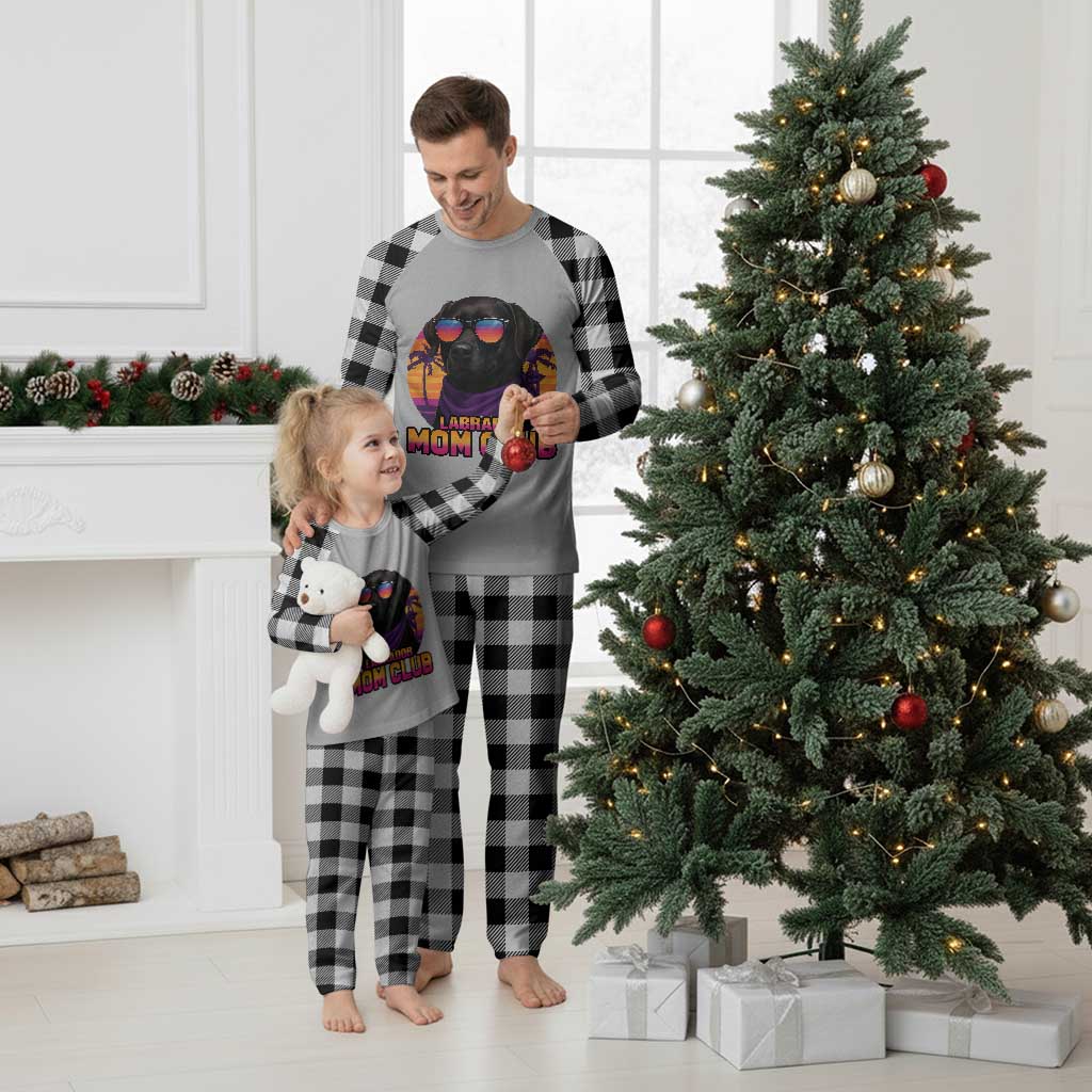 Funny Black Labrador Plaid Pajama Set Dog Mom Retro Sunset Gift TS12 White Plaid Print Your Wear