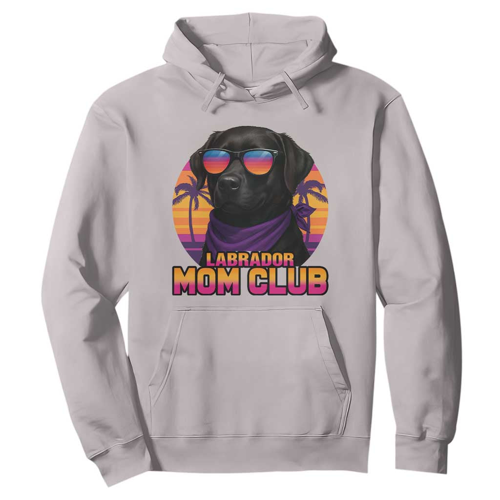 Funny Black Labrador Hoodie Dog Mom Retro Sunset Gift TS12 Ice Gray Print Your Wear