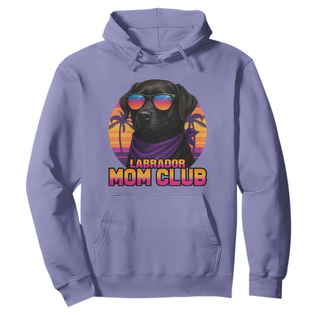 Funny Black Labrador Hoodie Dog Mom Retro Sunset Gift TS12 Violet Print Your Wear
