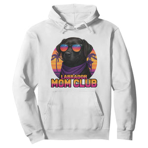 Funny Black Labrador Hoodie Dog Mom Retro Sunset Gift TS12 White Print Your Wear