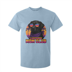 Funny Black Labrador T Shirt For Kid Dog Mom Retro Sunset Gift TS12 Light Blue Print Your Wear