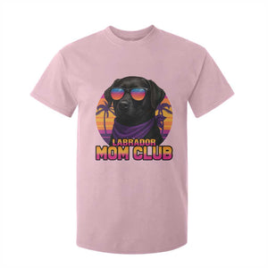 Funny Black Labrador T Shirt For Kid Dog Mom Retro Sunset Gift TS12 Light Pink Print Your Wear
