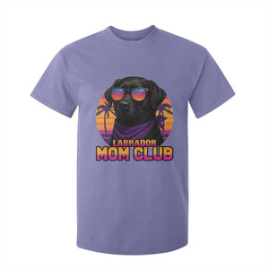 Funny Black Labrador T Shirt For Kid Dog Mom Retro Sunset Gift TS12 Violet Print Your Wear