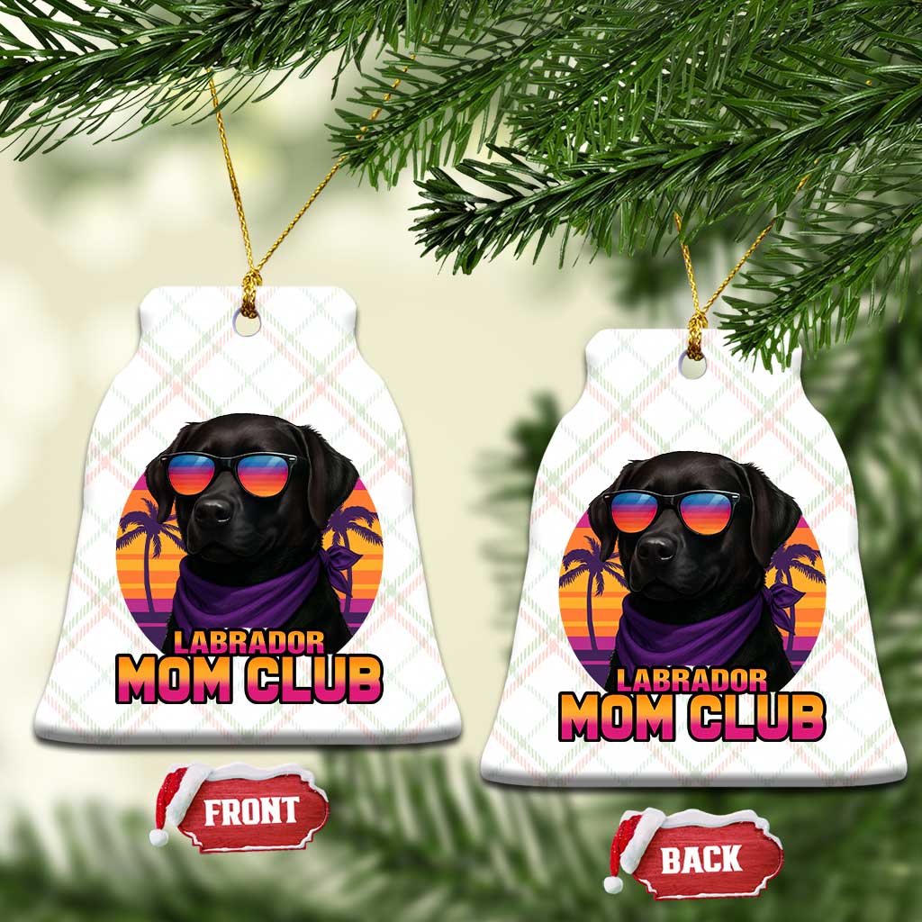 Funny Black Labrador Ceramic Ornament Dog Mom Retro Sunset Gift TS12 Print Your Wear