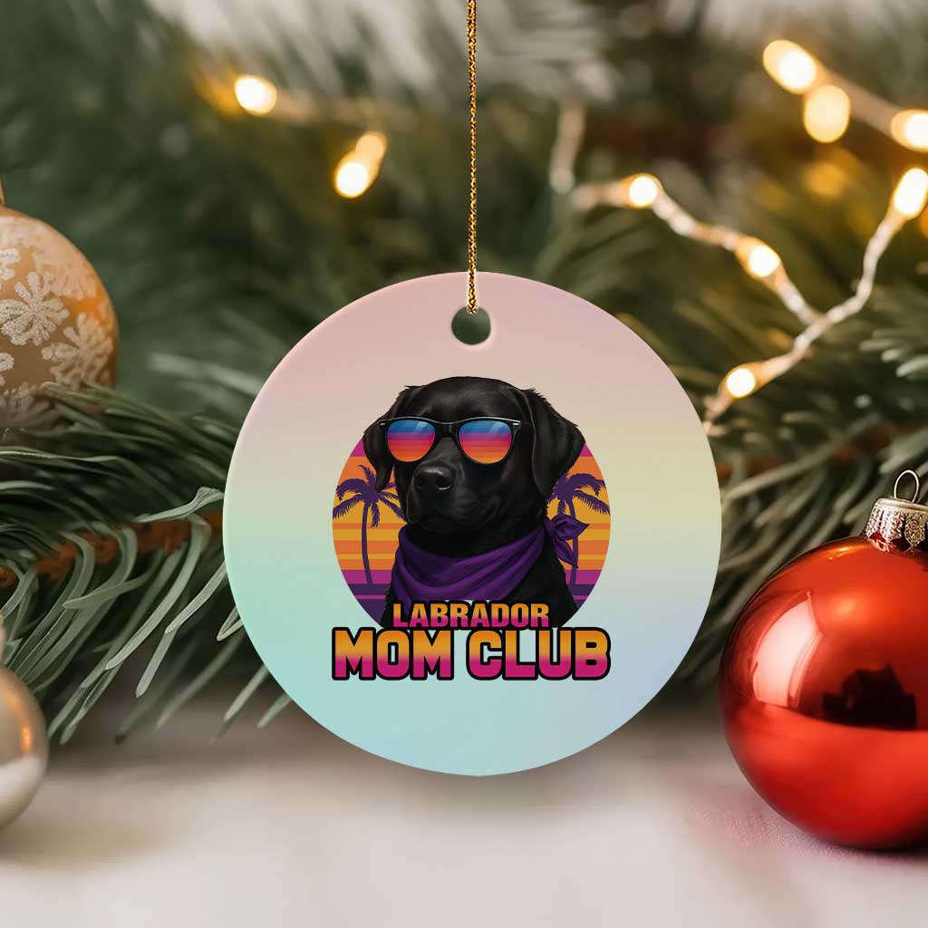Funny Black Labrador Ceramic Ornament Dog Mom Retro Sunset Gift TS12 1pc Pastel Print Your Wear