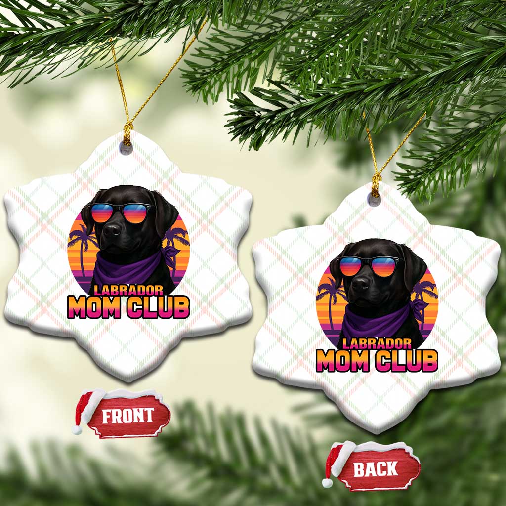 Funny Black Labrador Ceramic Ornament Dog Mom Retro Sunset Gift TS12 Print Your Wear