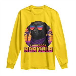 Funny Black Labrador Long Sleeve Shirt Dog Mom Retro Sunset Gift TS12 Daisy Print Your Wear