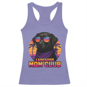 Funny Black Labrador Racerback Tank Top Dog Mom Retro Sunset Gift TS12 Violet Print Your Wear