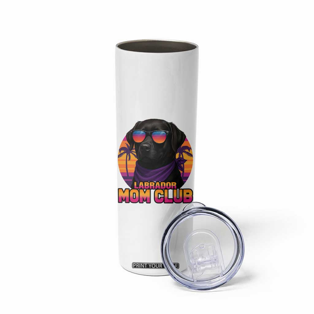 Funny Black Labrador Skinny Tumbler Dog Mom Retro Sunset Gift TS12 Print Your Wear