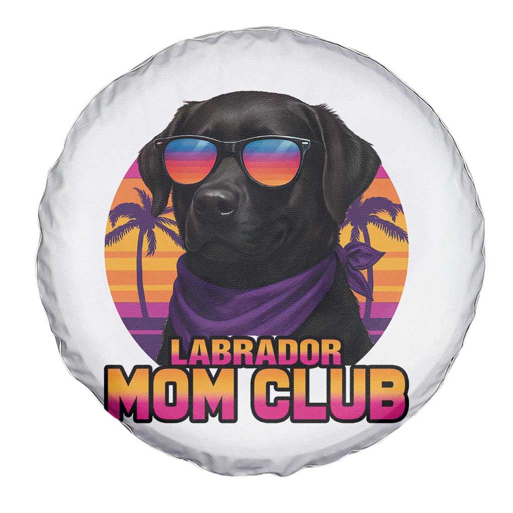 Funny Black Labrador Spare Tire Cover Dog Mom Retro Sunset Gift TS12 Print Your Wear