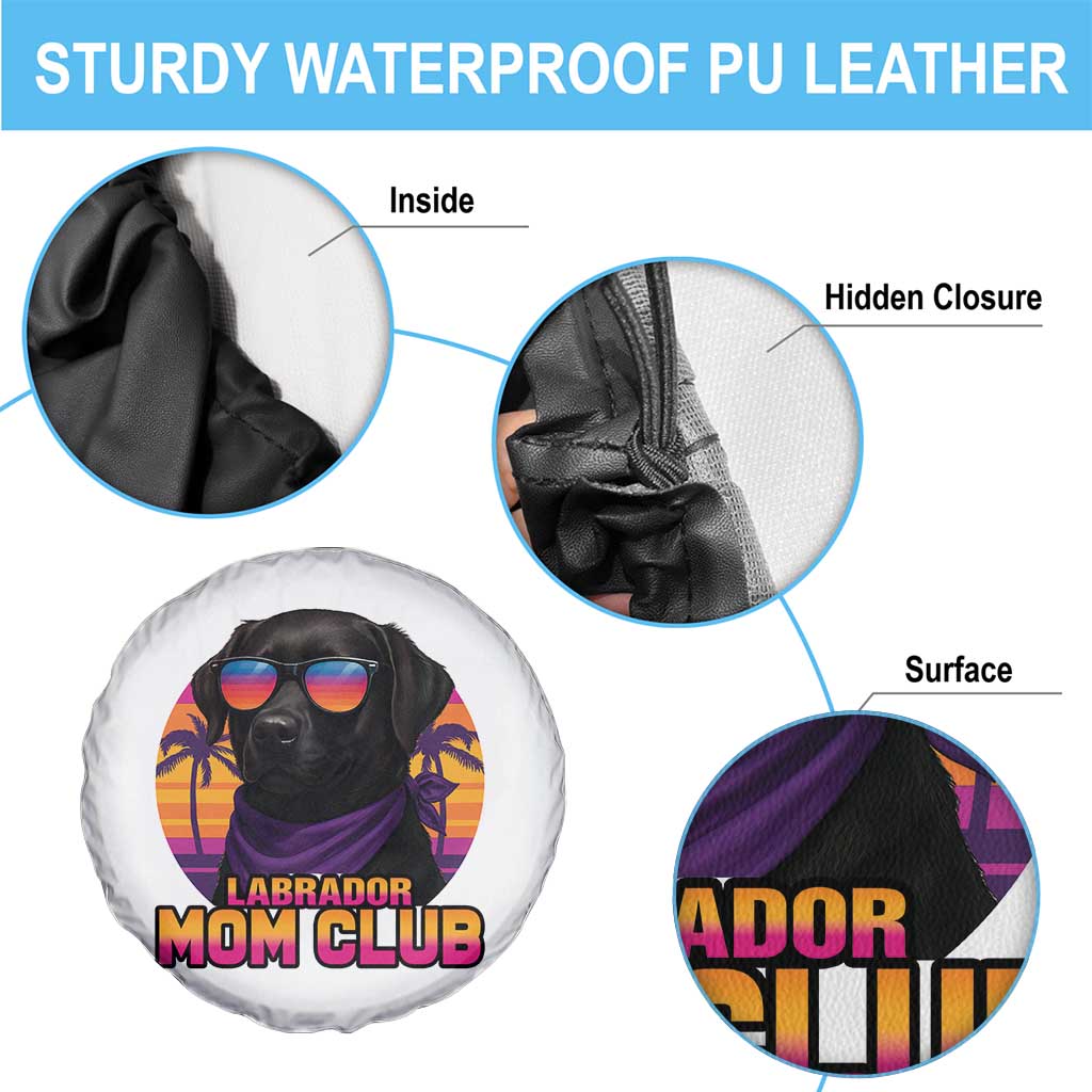 Funny Black Labrador Spare Tire Cover Dog Mom Retro Sunset Gift TS12 Print Your Wear