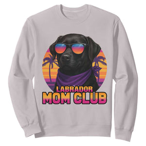 Funny Black Labrador Sweatshirt Dog Mom Retro Sunset Gift TS12 Ice Gray Print Your Wear