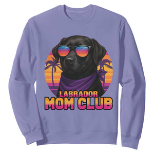 Funny Black Labrador Sweatshirt Dog Mom Retro Sunset Gift TS12 Violet Print Your Wear