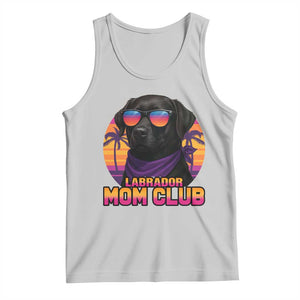 Funny Black Labrador Tank Top Dog Mom Retro Sunset Gift TS12 Ash Print Your Wear