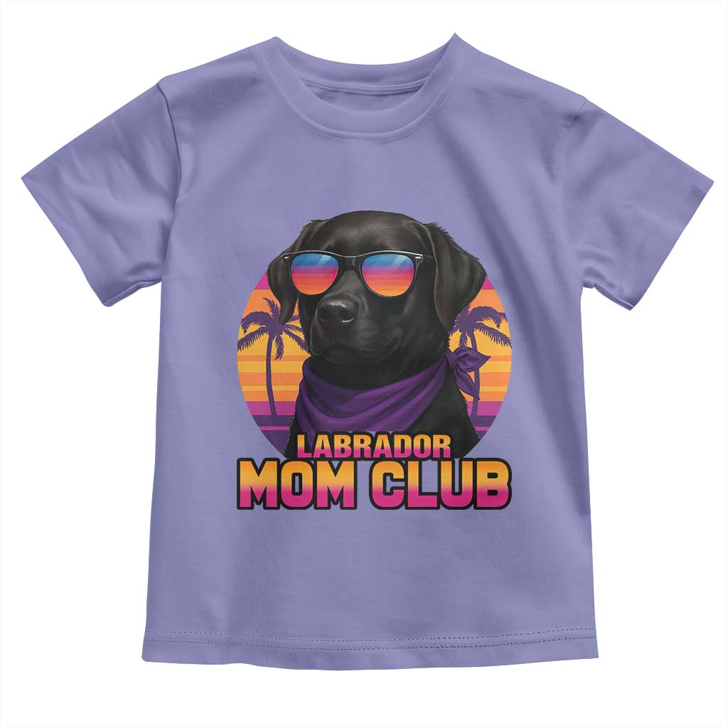 Funny Black Labrador Toddler T Shirt Dog Mom Retro Sunset Gift TS12 Violet Print Your Wear