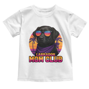 Funny Black Labrador Toddler T Shirt Dog Mom Retro Sunset Gift TS12 White Print Your Wear
