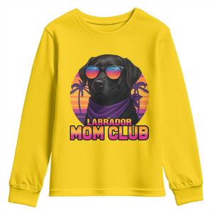 Funny Black Labrador Youth Sweatshirt Dog Mom Retro Sunset Gift TS12 Daisy Print Your Wear