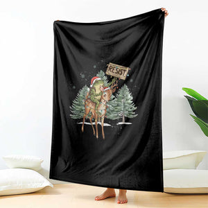 Resist Portland Frog Protest Christmas Throw Blanket Funny Holiday Meme Gift Idea - Print Your Wear