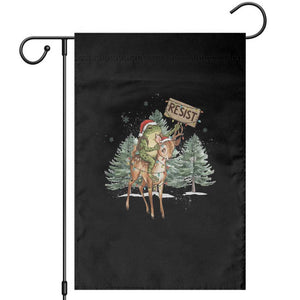Resist Portland Frog Protest Christmas Garden Flag Funny Holiday Meme Gift Idea TS12 Black Print Your Wear