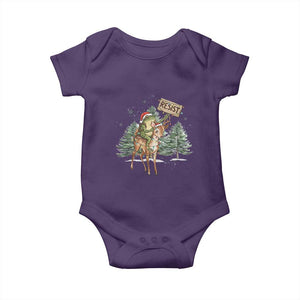 Resist Portland Frog Protest Christmas Baby Onesie Funny Holiday Meme Gift Idea TS12 Purple Print Your Wear