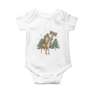 Resist Portland Frog Protest Christmas Baby Onesie Funny Holiday Meme Gift Idea TS12 White Print Your Wear