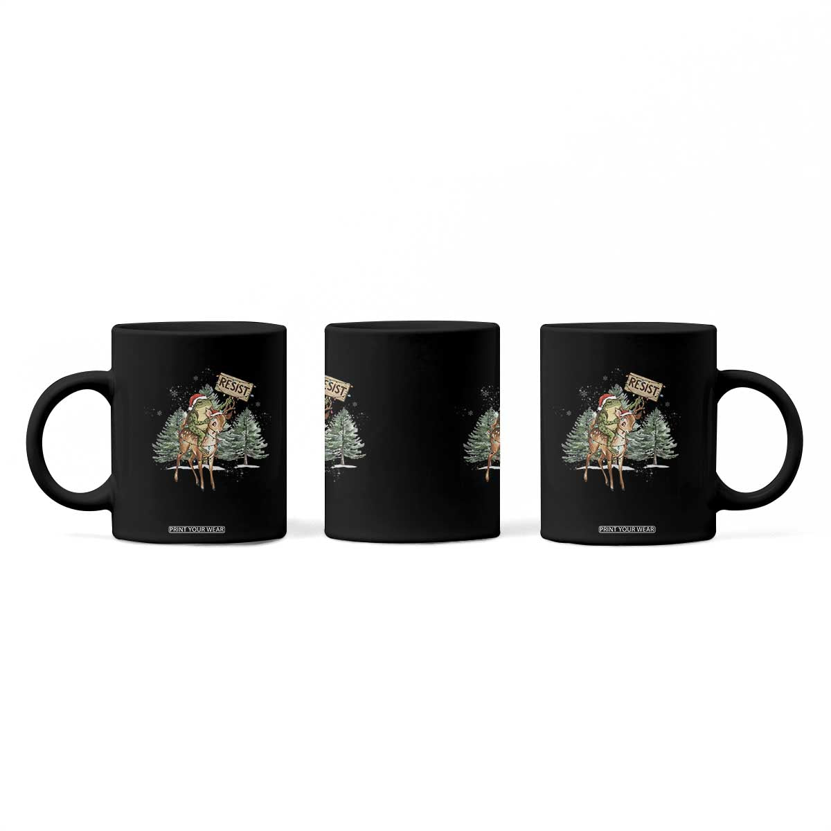 Resist Portland Frog Protest Christmas Coffee Mug Funny Holiday Meme Gift Idea TS12 Print Your Wear
