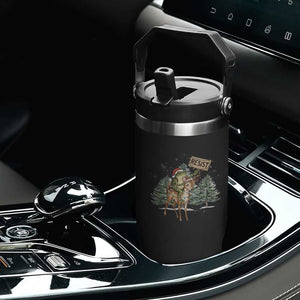 Resist Portland Frog Protest Christmas Flip Straw Tumbler Funny Holiday Meme Gift Idea - Print Your Wear