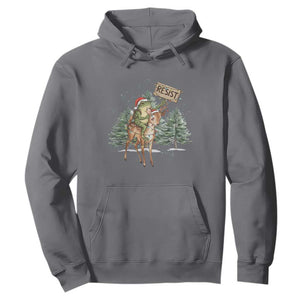 Resist Portland Frog Protest Christmas Hoodie Funny Holiday Meme Gift Idea TS12 Charcoal Print Your Wear