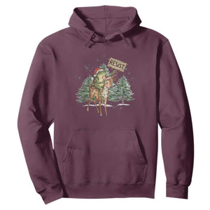 Resist Portland Frog Protest Christmas Hoodie Funny Holiday Meme Gift Idea TS12 Maroon Print Your Wear