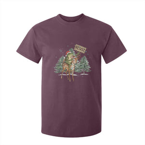 Resist Portland Frog Protest Christmas T Shirt For Kid Funny Holiday Meme Gift Idea TS12 Maroon Print Your Wear
